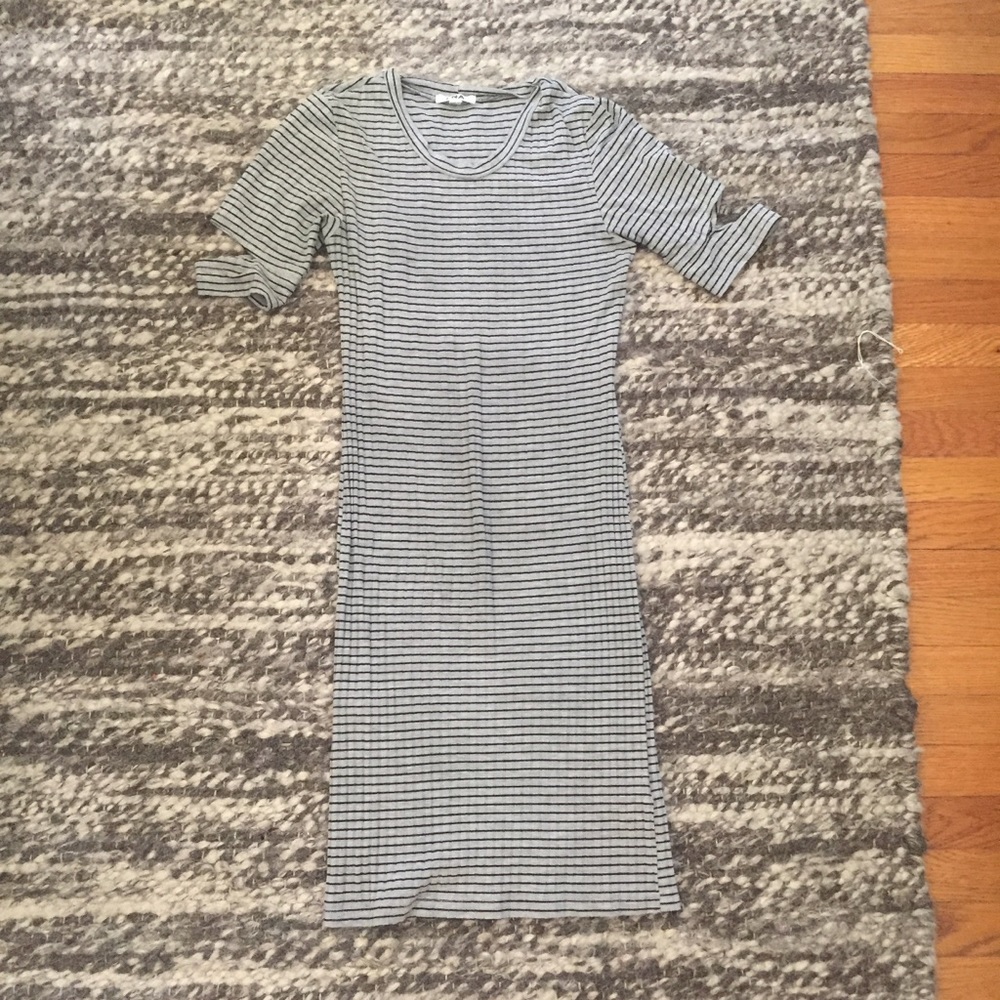 LNA grey stripe dress size small